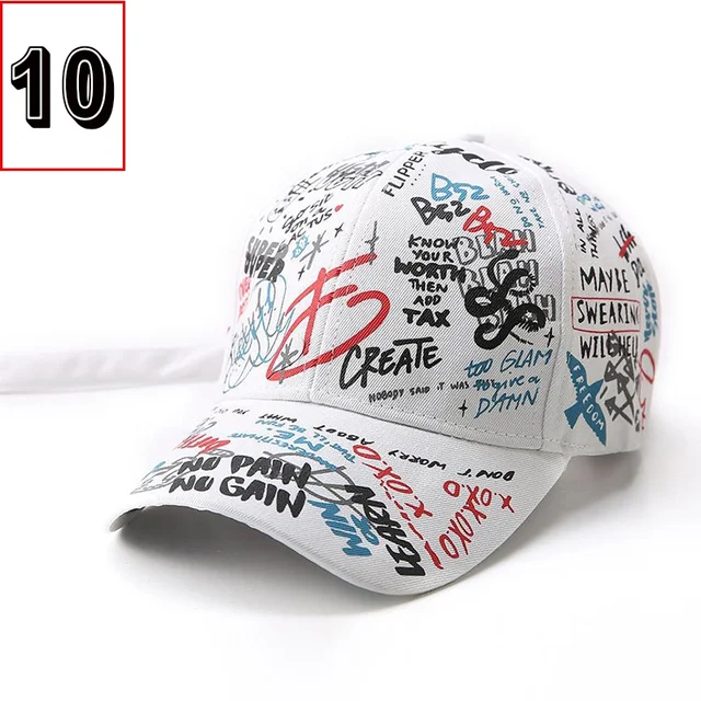 38 Styles Hot Graffiti Baseball Cap Women’s Hat Summer Sun Hat Cotton Men’s Baseball Cap Sports Cap Golf Cap Gorras Hombre 10