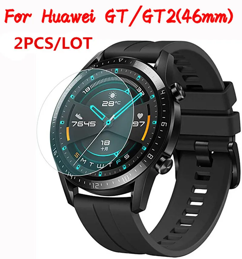 2PCS Tempered Glass for Huawei Watch GT 2 (46mm) Screen Protector On Huawey GT2 46mm Explosion Proof Protective Film | Электроника
