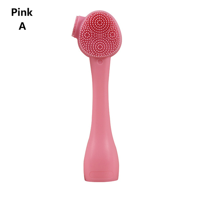 Silicone Facial Cleaning Brush Double Sided Head Mask Brush Multi-style Brush Head Nose Brush Portable Face Cleaning Tool