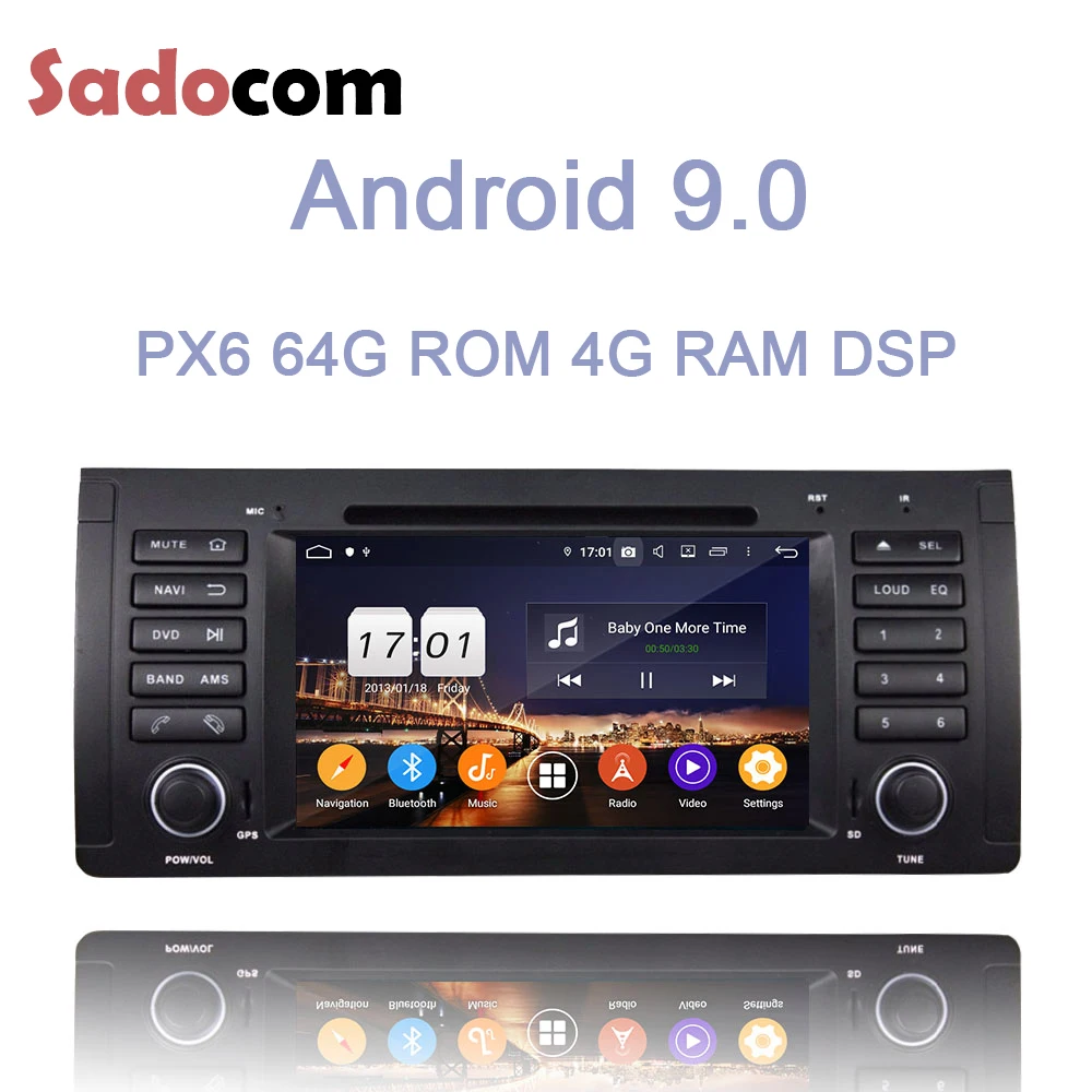PX6 1 din 7 &quotAndroid 10 0 автомобильный DVD плеер Bluetooth 5 64 Гб Встроенная память 4