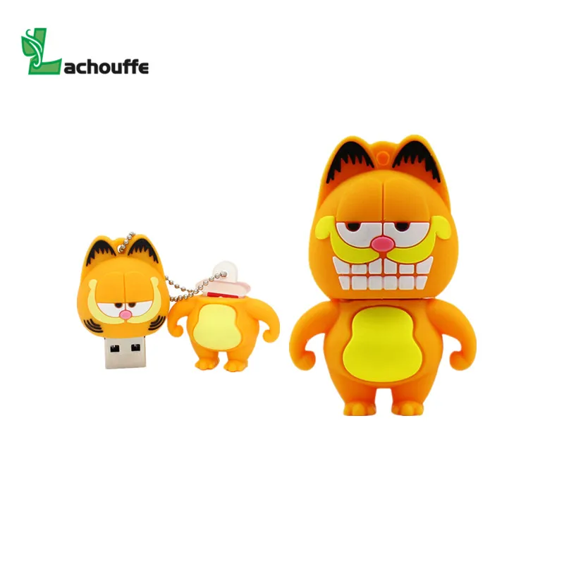 Новый милый USB флеш накопитель Garfield 2 0 с миньонами карта памяти флешка 4 ГБ 8 16 32 64