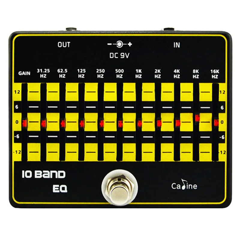 Caline CP-24 10 полосный эквалайзер True Bypass дизайн гитары педаль эффектов с бесплатным разъемом