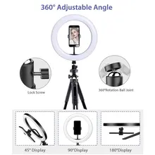 Dimmable LED Ring Light With Tripod Convenient Live Fill Light Mobile Phone Bracket  8 Inch Universal