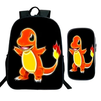 

Pokemon Go Backpack School Rucksack Fashion Cool Pattern Backpack Beautiful Children Boys Girls School Bag + Pencil Case