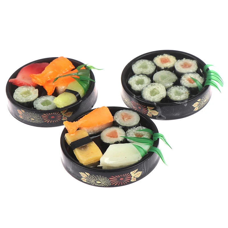 

2pcs 1:6 Scale Dollhouse Miniature Janpanese Sushi Rice for Dollhouse Decor Pretend food for Doll Accessories Toys