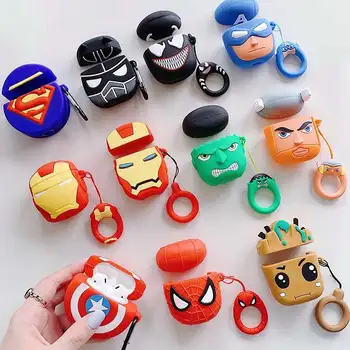 

earphone Case For Airpods Silicone Cartoon Cover for Air pods 1/2 Cute Earphone Case Headphone case for Earpods