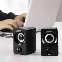 Настольный мини портативный аудио провод динамик USB питание Aux-In для музыки/игр/фильмов активный стерео звук