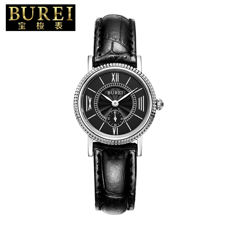 BUREI 3015 Switzerland RONDA 1064 наручные часы для женщин люксовый бренд ретро пара кварцевых часов женские классические часы - Цвет: 13 woman watch 27mm