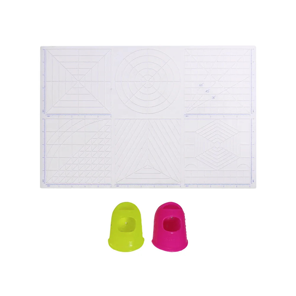 Multi Purpose 3D Printing Pen Template Soft Silicone Mat 3D Drawing Templates Copy Board with Fingerstall printer Accessories