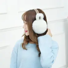 Модные плюшевые наушники с ушками, милые теплые удобные противошумные наушники для женщин и девочек, C6UD