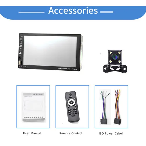 With 4 LED Camera 2din Podofo Автомагнитола " сенсорный экран мультимедиа авторадио DVD Bluetooth ISO Android Зеркало Ссылка USB для универсального автомобиля стерео - Цвет: With 4 LED Camera