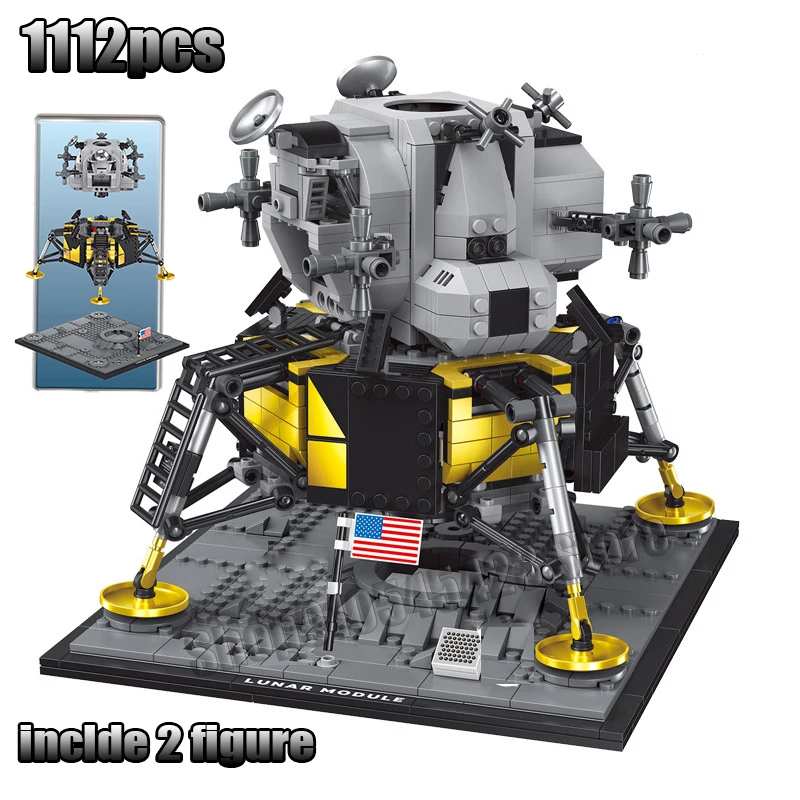 

2020 New Creator Expert Apollo 11 Moon Space Rocket Lunar Lander Compatible 10266 DIY Building Blocks Kit Toys For Child Gift