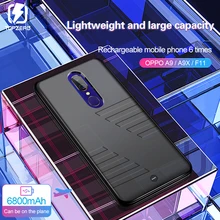 6800 мАч чехол для зарядного устройства для OPPO F11 ультра-тонкий Экстремальный Аккумулятор Чехол для аккумулятора для OPPO A9 A9X повербанк перезаряжаемый чехол
