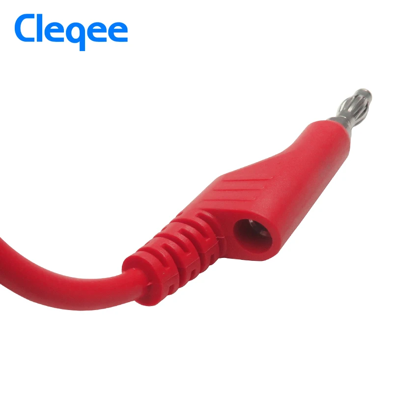 Cleqee P1036 5 шт./компл. типа «банан» 4 мм до контрольные выводы вилки типа «банан Тесты кабель для подключения к мультиметру 5 цветов, длина 1 м