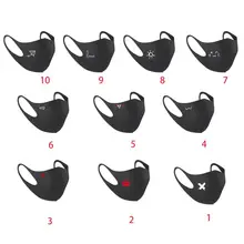 Для женщин Для мужчин моющиеся маска для лица с мультипликационным принтом с рисунком пыле хлопок половина уход за кожей лица маска Крышка