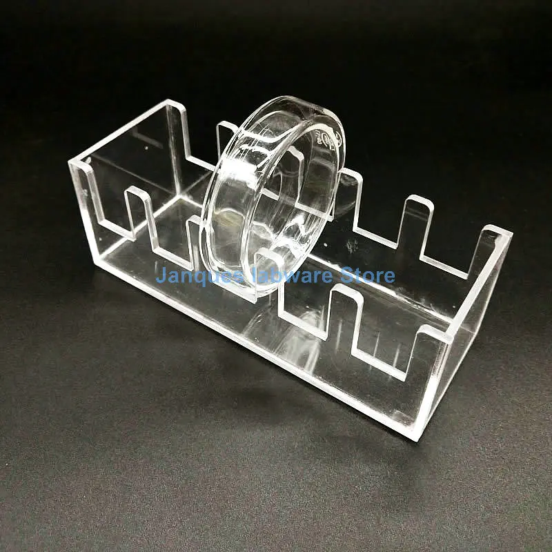1pc Plexiglass petri dish stand 5/10positions rack suitable for diameter 60/75/90/100/120/150mm laboratory Round petri dishes