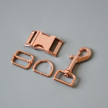 

50setmetal buckle adjust buckle D ring metal dog clasp set for 25mm webbing metal slider DIY pet collar strap bag belt accessory