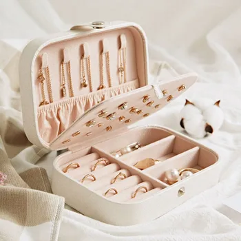 

Makeup Organizer Box Organizador De Maquillaje Earring Ring Jewelry Display Storage Box Case Organizer Flannel Tray Holder Gift