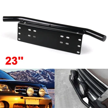 

Bumper License Plate Bracket Black Exterior Front Aluminum alloy Work Light Off-road