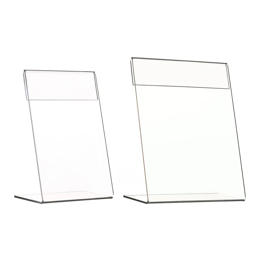 페이지홀더 수직 아크릴 L 사인 가격 라벨 홀더, 종이 태그 카드 홍보용 스탠드, 투명 100 개, T1.2 mm 페이지홀더 수직 아크릴 L 사인 가격 라벨 홀더, 종이 태그 카드 홍보용 스탠드, 투명 100 개, T1.2 mm