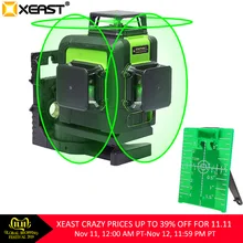 XEAST 3D XE-903 12 линий зеленый лазерный уровень самонивелирующийся 360 горизонтальный и вертикальный крест супер мощный зеленый лазерный луч