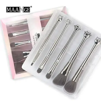 

5Pcs Makeup Brushes Set Foundation Powder Blending Eyeshadow Eyeliner Eyelash Lip Make Up Brush Beauty Cosmetics Tool Maquiagem