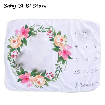 

Baby Blankets Wrap Newborn Fashion Bath Swaddle Photo Flower Printed DIY Photography Props Towel