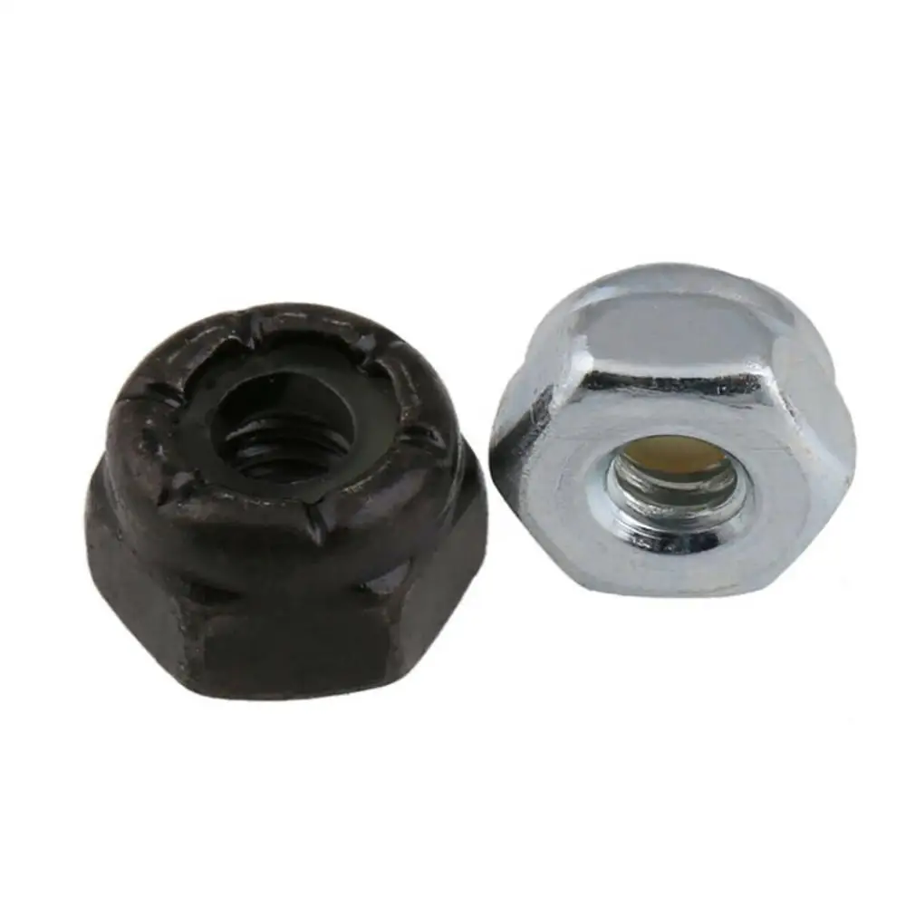 Uxcell Hex Lock Nuts - M10 X 1.5mm Carbon Steel Nylon Insert Self-Locking Nuts For Fasteners, 20Pcs Black