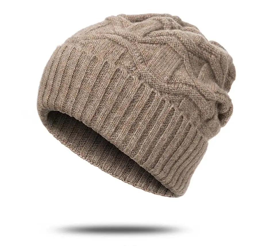 Новая зимняя женская шапка, одноцветная вязаная шапка, женские шапки, теплая женская мягкая шапка, вязаная шапка-носок облегающая шапка