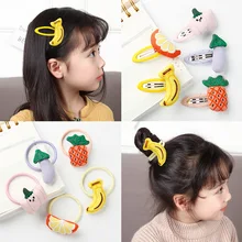 Детский головной убор, женский, Южная Корея, Dongdaemun, фруктовая тыква, баклажан, заколка для волос, милая мультяшная повязка для волос