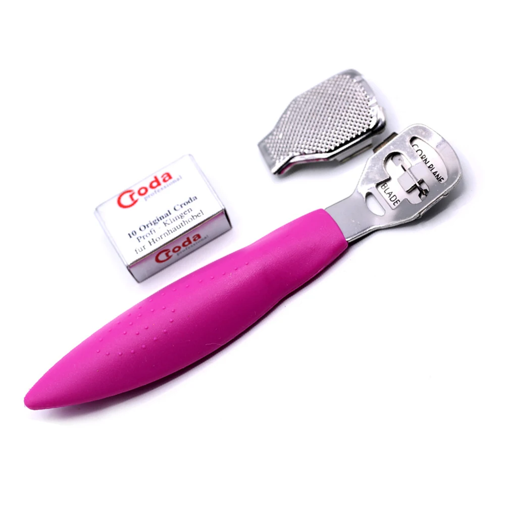 Style B Rose Red Пилка Для Педикюра из нержавеющей стали, инструменты для педикюра, инструмент для удаления жесткой мертвой кожи, сменные инструменты для бритва, аксессуары для ухода - Цвет: Style B Rose Red