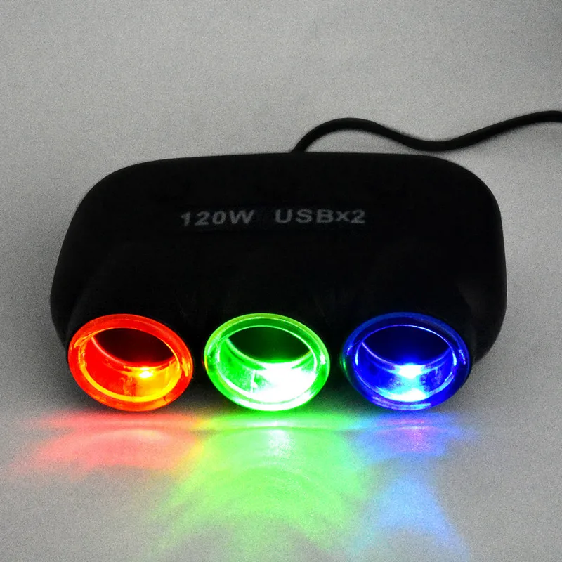 Разветвитель автомобильного прикуривателя с двумя USB портами 12 24 В|charger charger|charger