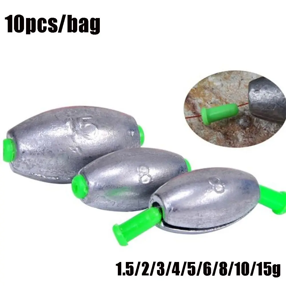 1/5/10PCS Bullet Shape Leads Sinkers Lead Fishing Sinker Weights