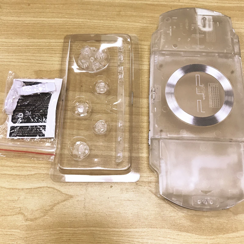 Для PSP3000 PSP 1000 2000 3000 Прозрачная крышка корпуса с сменными комплектами для Sony чехол