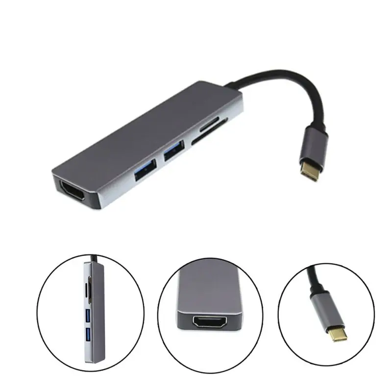 

New Card Reader Type-C To HDMI UHD Slim USB-C Micro/Secure Digital Memory Cards Adapter Hub Cable