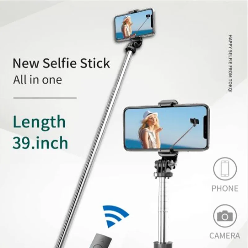 

Multi-mode Wireless Bluetooth Selfie Stick Foldable Mini Tripod Expandable Monopod with Remote Control For iPhone IOS Android