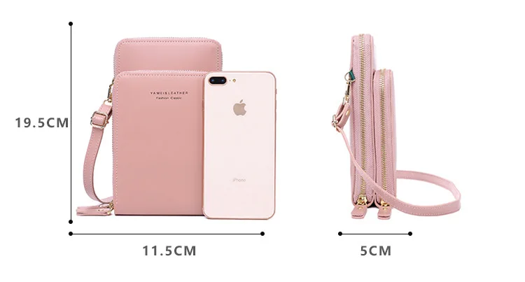 Women Wallet Clutch Purse Ladies Mini PU Leather Shoulder Messenger Bag Muti Pocket All in one Crossbody Phone Bag Female Wallet (14)