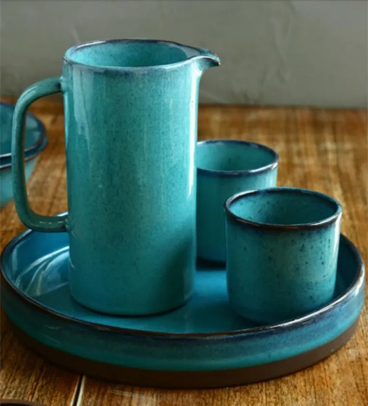  Noble Porcelain Tea Plate Set kettle tray Ceramic drinkware Kitchen drink Tool Tea Pot Cup One Set - 4000340036377