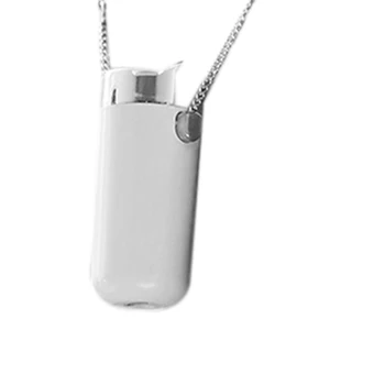 

USB Portable Wearable Air Purifier, Personal Necklace Air Freshener No Radiation Low Noise for Adults Kids White