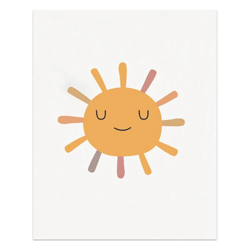 Cartoon-Anima-Sun-Stars-Posters-and-Prints-Moon-Rainbow-Canvas-Prints-Kids-Room-Wall-Art-Decoration (6)