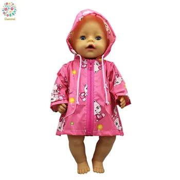 

Fit 18 inch 43cm Born New Baby Doll Clothes Accessories Unicorn One Piece Raincoat Clothes For Baby Birthday Gift