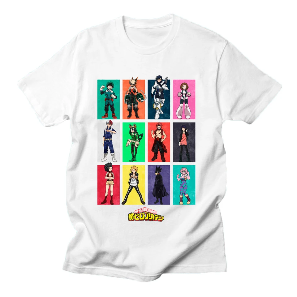 

My Hero Academia T-shirts Men T Shirts Anime Casual High Quality Fashion Streetwear Tops Summer Style Cotton Tee Shirt Homme 3XL