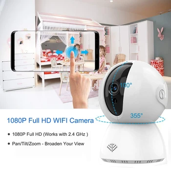 

Baby Monitor with Camera and o 1080P HD Video Baby Monitor 2.4Ghz WiFi Security Camera Indoor US Plug