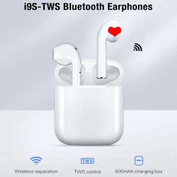 

i9s Tws Wireless Bluetooth 5.0 Earphone Mini Earbuds With Mic Charging Box Sport Headset For Smart Phone WIth Box