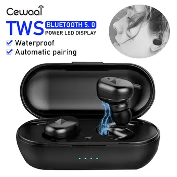 

TWS Y30 Stereo Earset Bluetooth 5.0 Invisible Earphones Mini Sport Wireless Bluetooth Headphone with Charging Box Bass