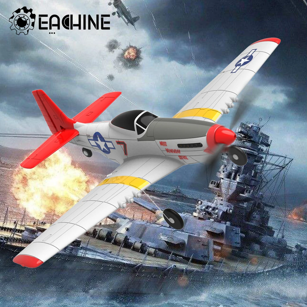Eachine Mini P 51D RC plane EPP 400 мм Wingspan Glider 6 осевой Электрический тренажер с фиксированным