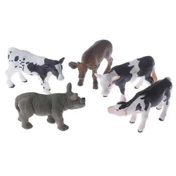 

Simulation Bull/Rhinoceros Figure Collectible Toys Solid Buffalo Animal Action Figures Kids Movable Toy