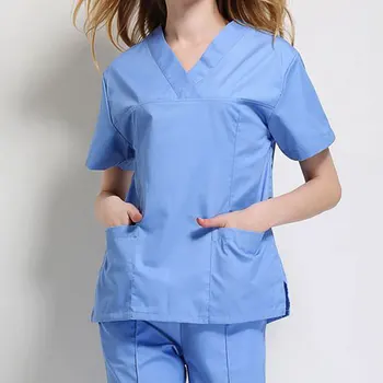 

Work Uniforms Short-sleeved Medical Suits Nursing Shirt Dental Clinic Tops/Suits Summer Doctor Costume Women Clothes