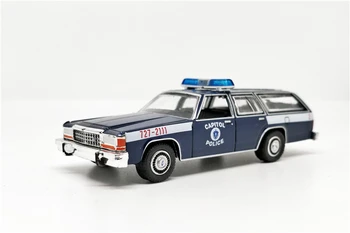 

Greenlight 1:64 1983 Ford LTD Crown Victoria Wagon Blue Capitol Police No Box