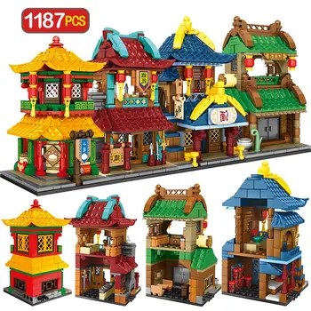 

SEMBO City Street View Building Blocks Creator Architecture Bistro Blacksmith Shop Restaurant House Blcoks Toys for Children